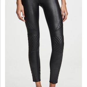 BNWT SPANX QUILTED FAUX LEATHER LEGGINGS XS $110